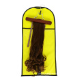 Custom Logo Packaging PVC Window Bag Non Woven Dustproof Hair Extension Bag With Wooden Hanger